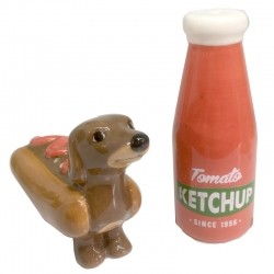 Solniczka & pieprzniczka - Fast-food Hod-dog i Ketchup